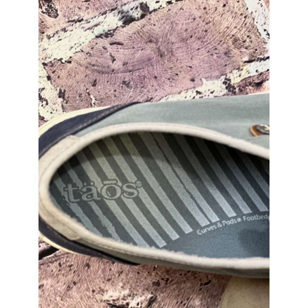 Taos Super Soul Mens Slate Blue Canvas Low Top Sneakers Size 10 Everyday Classic - Picture 6 of 16
